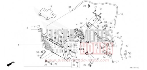 RADIATEUR CBR650RAM de 2021